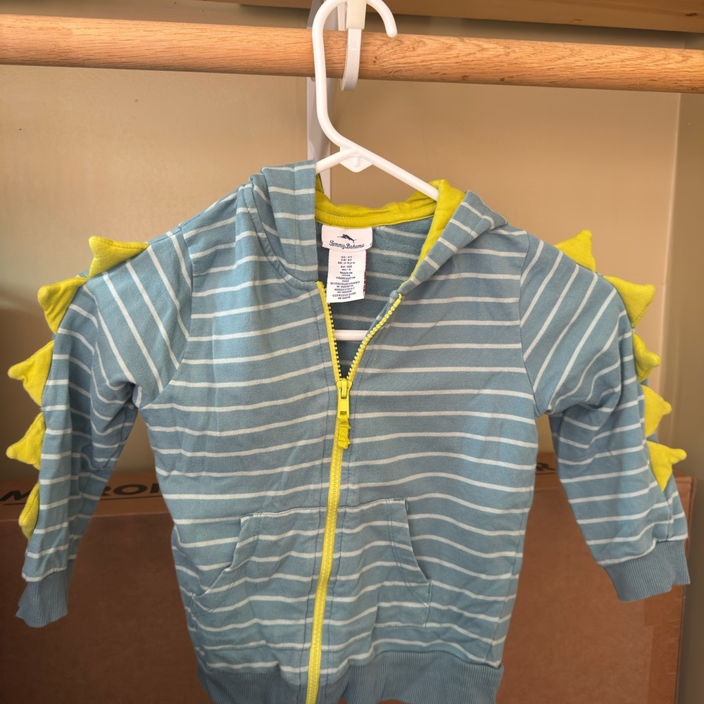 Tommy Bahama Blue and Yellow Striped Kids Jacket
